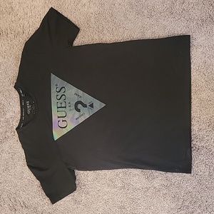 Guess Tee with Iridescent Logo Large